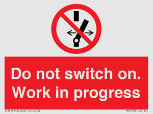 Do not switch on. Work in progress